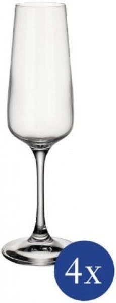 Villeroy & Boch Manufacture Rock Glass Sektglas Set 4tlg. Je 25,2cm 260ml 3 Villeroy & Boch Manufacture Rock Glass Sektglas Set 4tlg. Je 25,2cm 260ml – Bild 3