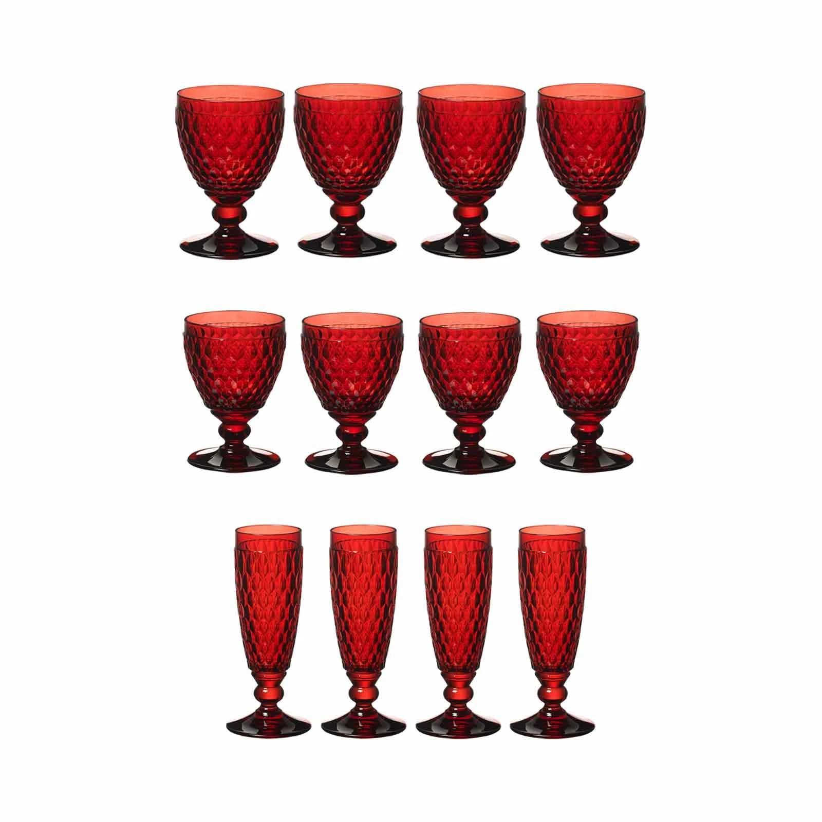 Villeroy & Boch Boston Coloured Wein- & Sektgläser 12er Set Rot 1 Villeroy & Boch Boston Coloured Wein- & Sektgläser 12er Set Rot