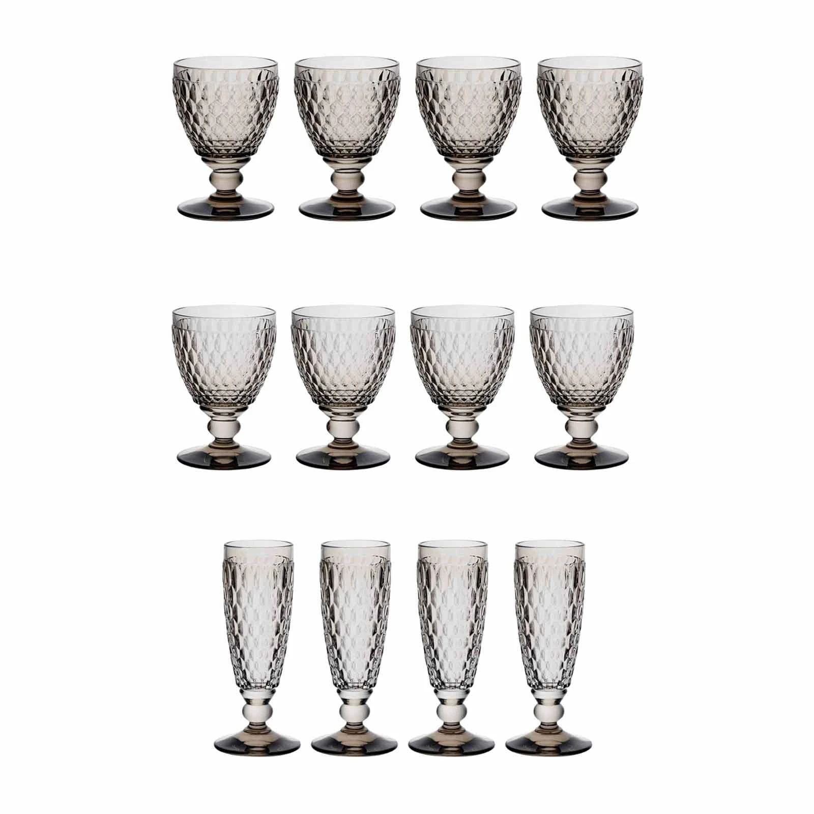 Villeroy & Boch Boston Coloured Weißwein- & Sektgläser Set 12er Set Smoke 1 Villeroy & Boch Boston Coloured Weißwein- & Sektgläser Set 12er Set Smoke