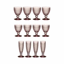 Villeroy & Boch Boston Coloured Wein- & Sektgläser 12er Set Rosa