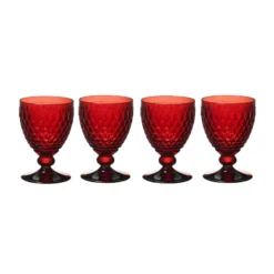 Villeroy & Boch Boston Coloured Rotweinglas 310 Ml Rot 4er Set