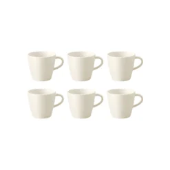 Villeroy & Boch Manufacture Rock Kaffeetasse Weiß 150 Ml 6er Set