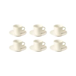 Villeroy & Boch Manufacture Rock Espresso Set Weiß 12-teilig