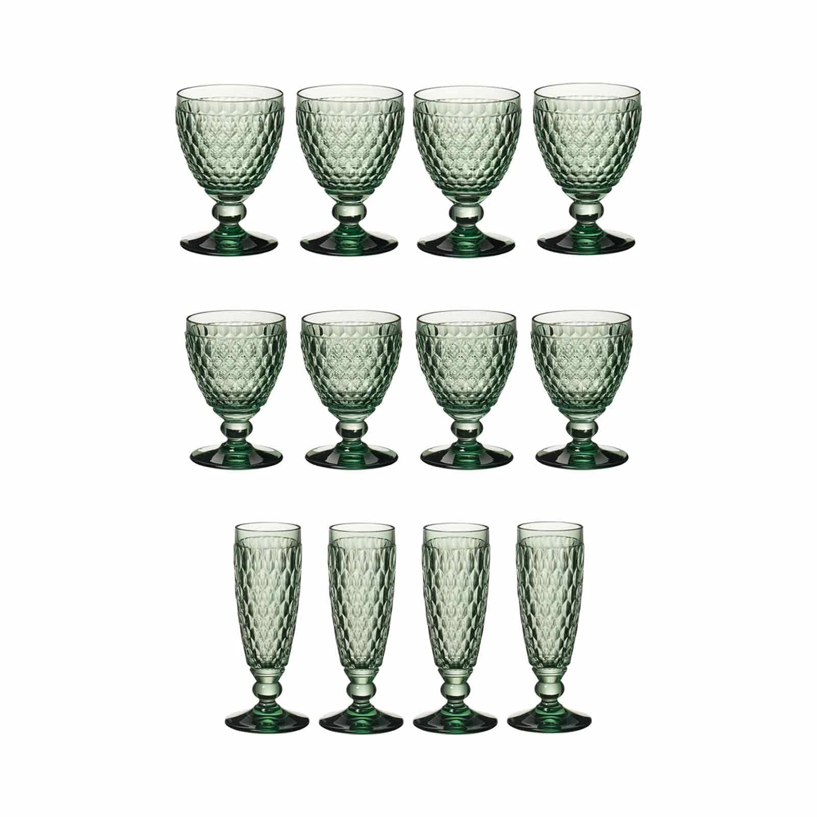 Villeroy & Boch Boston Coloured Wein- & Sektgläser 12er Set Grün 1 Villeroy & Boch Boston Coloured Wein- & Sektgläser 12er Set Grün