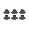Villeroy & Boch Manufacture Rock Espresso Set Schwarz 12-teilig