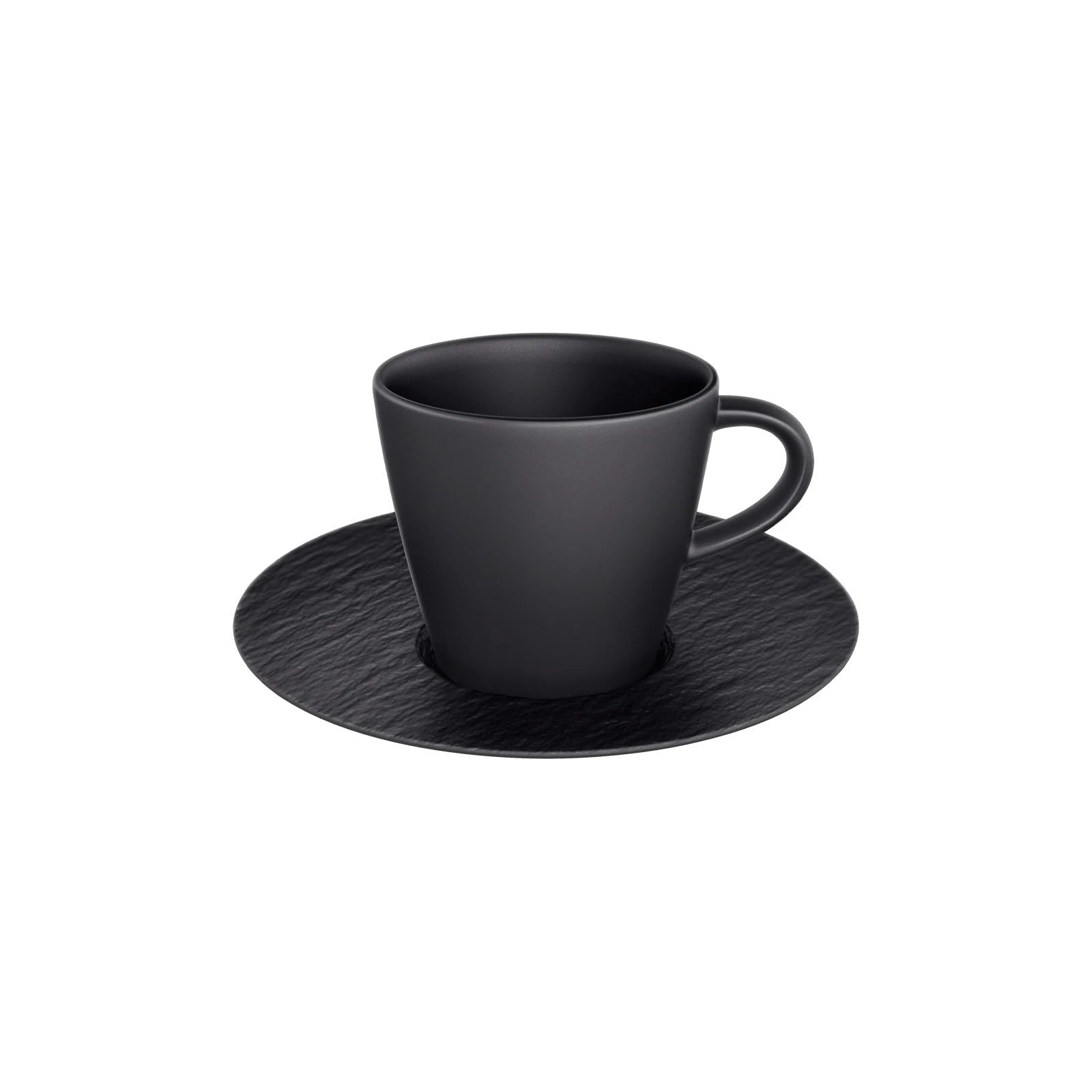 Villeroy & Boch Manufacture Rock Kaffeetasse Mit Untertasse Schwarz 3 Villeroy & Boch Manufacture Rock Kaffeetasse Mit Untertasse Schwarz – Bild 3