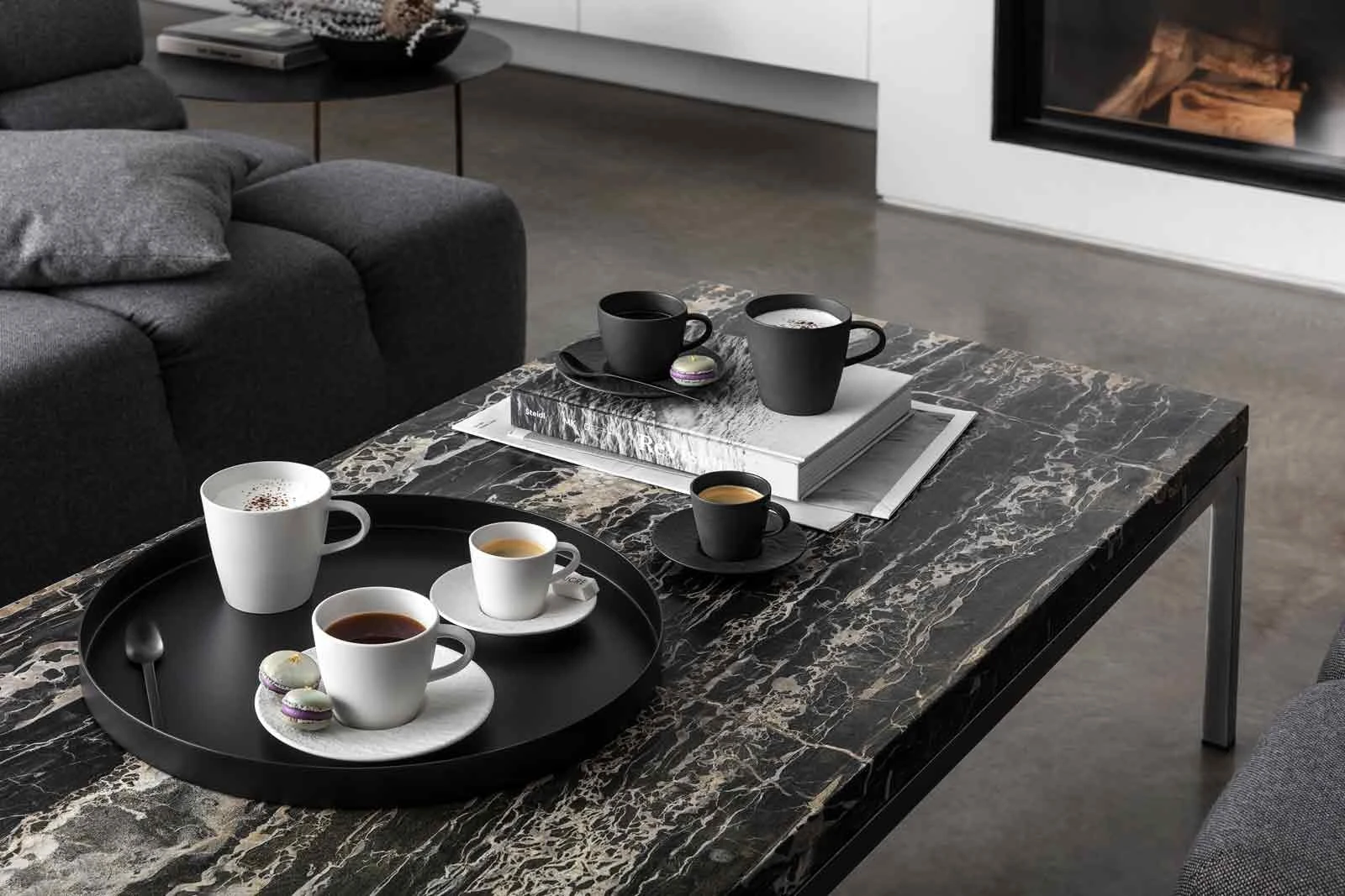 Villeroy & Boch Manufacture Rock Kaffeetasse Mit Untertasse Schwarz 6 Villeroy & Boch Manufacture Rock Kaffeetasse Mit Untertasse Schwarz – Bild 6