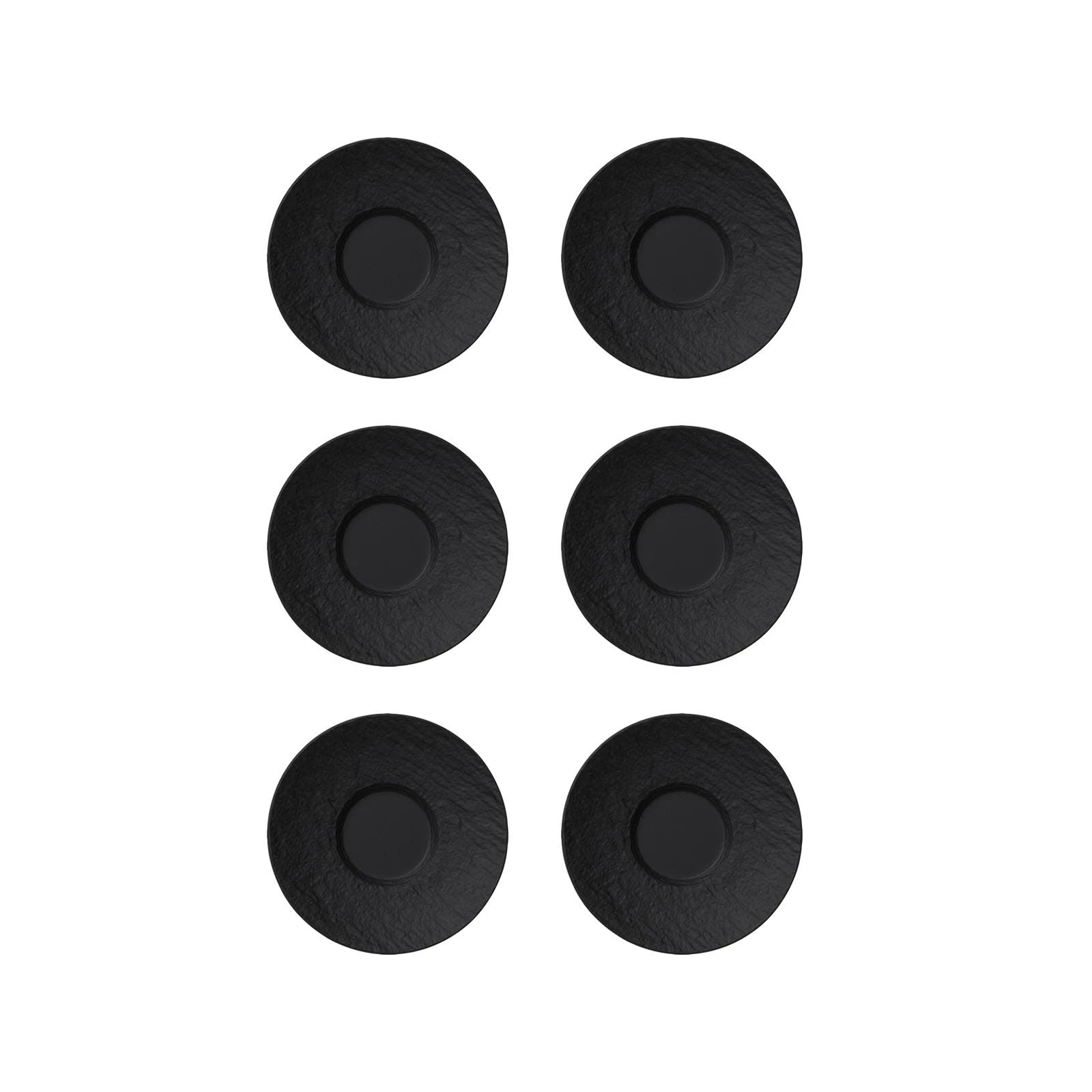 Villeroy & Boch Manufacture Rock Espressountertasse Schwarz Ø 12,1 Cm 6er Set 1 Villeroy & Boch Manufacture Rock Espressountertasse Schwarz Ø 12,1 Cm 6er Set